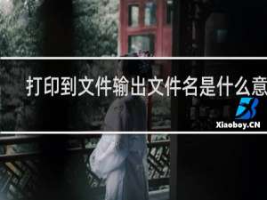 打印到文件输出文件名是什么意思