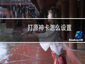打原神卡怎么设置