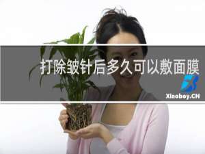 打除皱针后多久可以敷面膜