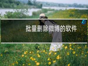批量删除微博的软件（批量删除微博）