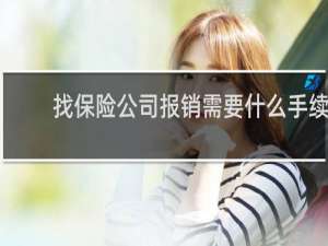 找保险公司报销需要什么手续