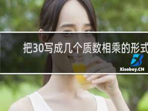 把30写成几个质数相乘的形式