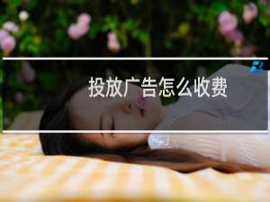 投放广告怎么收费