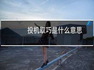 投机取巧是什么意思