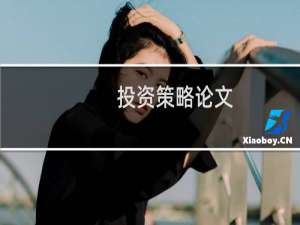 投资策略论文