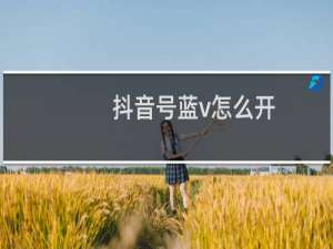 抖音号蓝v怎么开