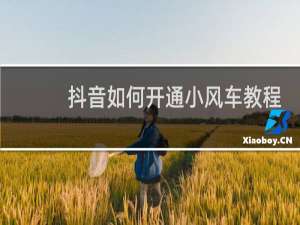 抖音如何开通小风车教程