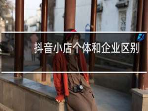 抖音小店个体和企业区别
