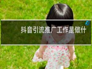 抖音引流推广工作是做什么的