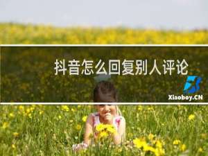 抖音怎么回复别人评论