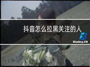 抖音怎么拉黑关注的人