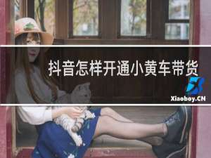 抖音怎样开通小黄车带货
