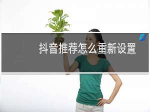 抖音推荐怎么重新设置