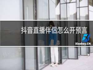 抖音直播伴侣怎么开预言
