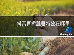 抖音直播跳舞特效在哪里