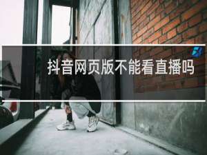 抖音网页版不能看直播吗
