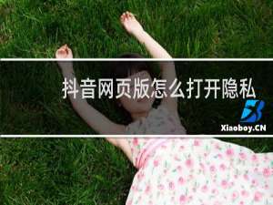 抖音网页版怎么打开隐私设置