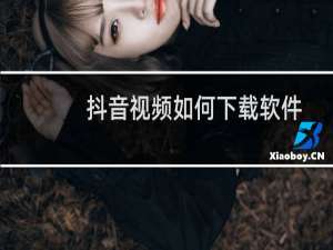 抖音视频如何下载软件