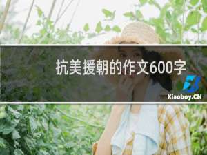 抗美援朝的作文600字