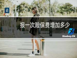 报一次险保费增加多少