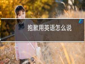 抱歉用英语怎么说