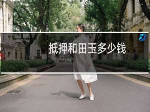 抵押和田玉多少钱