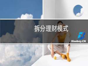 拆分理财模式