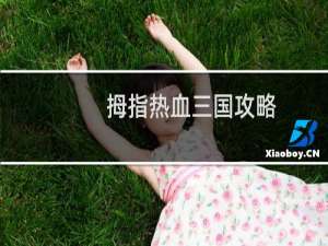 拇指热血三国攻略
