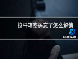 拉杆箱密码忘了怎么解锁