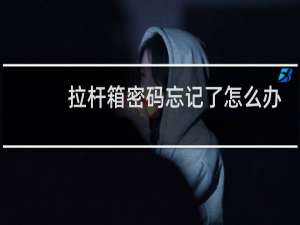 拉杆箱密码忘记了怎么办