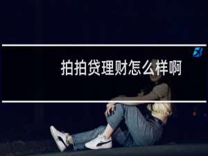 拍拍贷理财怎么样啊