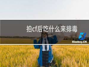 拍cf后吃什么来排毒