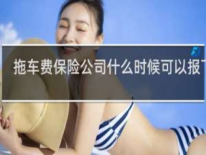 拖车费保险公司什么时候可以报下来