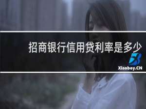 招商银行信用贷利率是多少