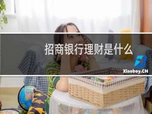 招商银行理财是什么