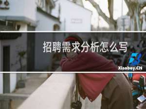 招聘需求分析怎么写