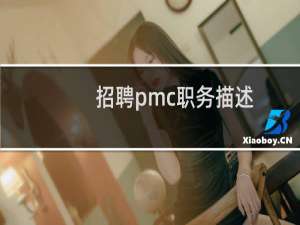 招聘pmc职务描述