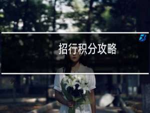 招行积分攻略