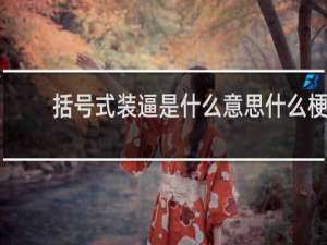 括号式装逼是什么意思什么梗