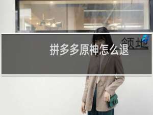 拼多多原神怎么退