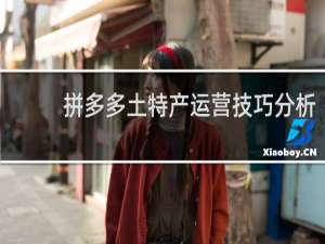 拼多多土特产运营技巧分析