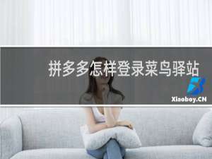 拼多多怎样登录菜鸟驿站