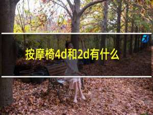 按摩椅4d和2d有什么区别