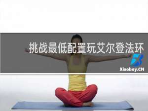 挑战最低配置玩艾尔登法环