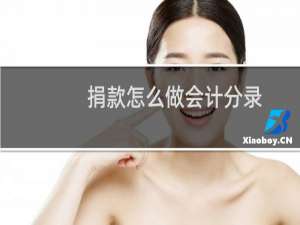 捐款怎么做会计分录