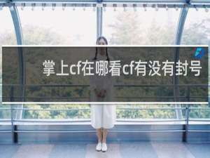 掌上cf在哪看cf有没有封号