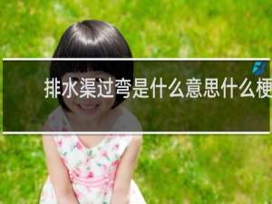 排水渠过弯是什么意思什么梗