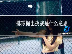排球提出挑战是什么意思
