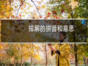 排解的拼音和意思（排解的拼音）