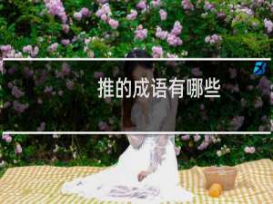 推的成语有哪些